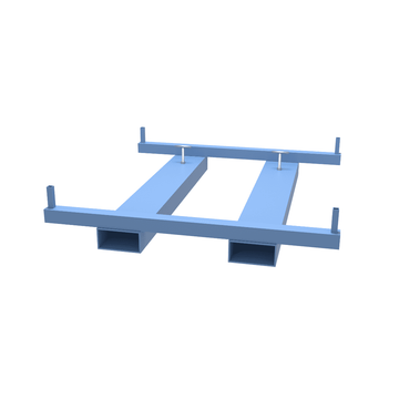 Cad drawing of fibc bulk bag lifting jib for forklift that can be used with 1 tonne woven poly/ builders bags